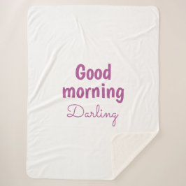 Guten Morgen Schatz personalisierte Sherpa-Decke Sherpadecke