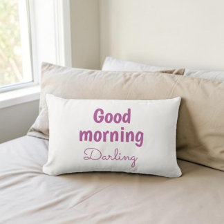 Guten Morgen Schatz Personalisiertes Lendenkissen