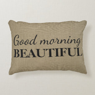 Guten Morgen schön   Texturgewinde Zierkissen