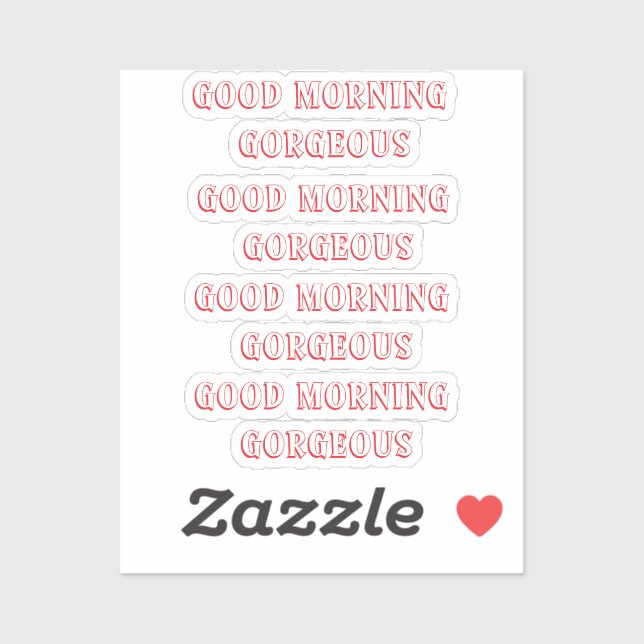 Guten Morgen schöne Latte-Tasse Aufkleber (Blatt)