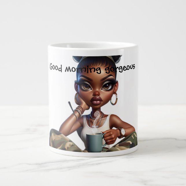 Guten Morgen Schönheit  Jumbo-Tasse (Vorderseite)