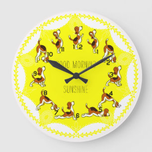 Guten Morgen Sonne Große Wanduhr