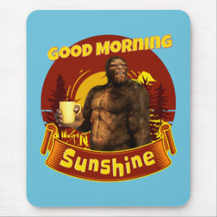 Guten Morgen Sonnenschein Bigfoot Kaffee Humor Kun Mousepad