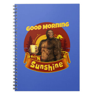 Guten Morgen Sonnenschein Bigfoot Kaffee Humor Kun Notizblock