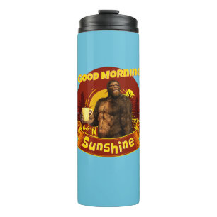 Guten Morgen Sonnenschein Bigfoot Kaffee Humor Kun Thermosbecher