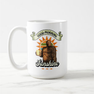 Guten Morgen Sonnenschein Bigfoot trinken Kaffee Kaffeetasse