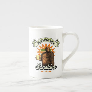 Guten Morgen Sonnenschein Bigfoot trinken Kaffee Prozellantasse