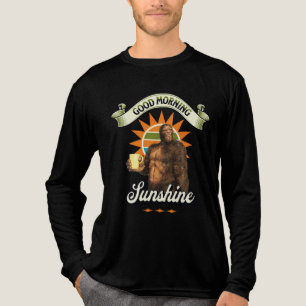 Guten Morgen Sonnenschein Bigfoot trinken Kaffee Tri-Blend Shirt