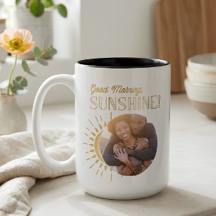 Guten Morgen Sonnenschein Foto Zweifarbige Tasse