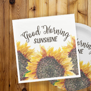 Guten Morgen Sonnenschein Gelbe Braune Sonnenblume Serviette
