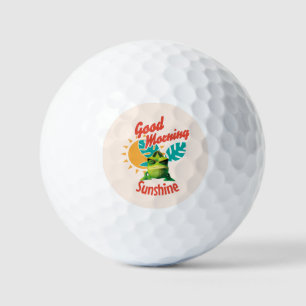 Guten Morgen Sonnenschein Lustiger Chamäleon Golfball