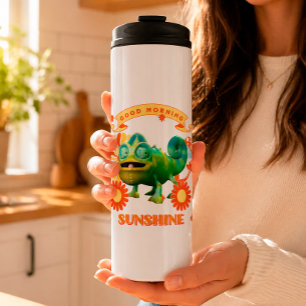 Guten Morgen Sonnenschein Lustiges Chamäleon Thermosbecher
