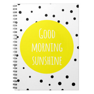 Guten Morgen Sonnenschein   Polka Dots Notebook Notizblock