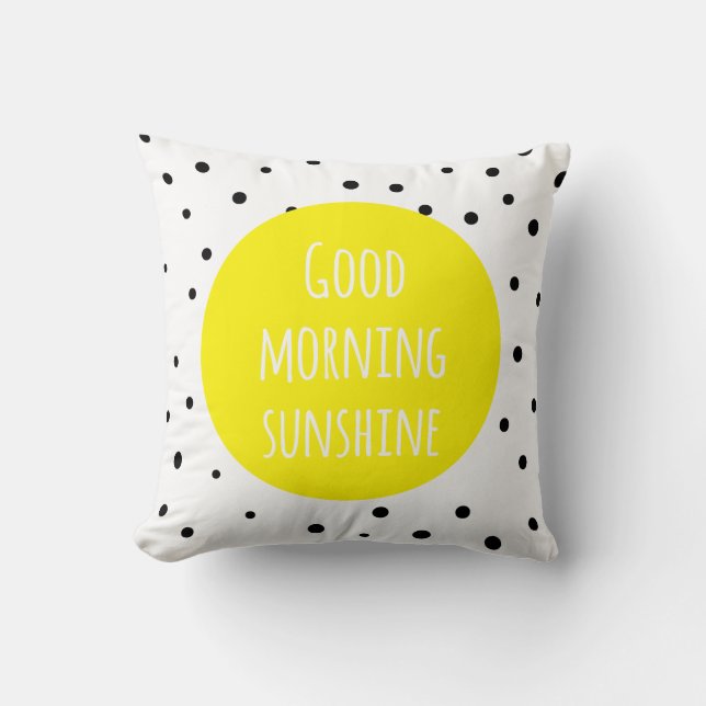 Guten Morgen Sonnenschein | Polka Dots Pillow Kissen (Vorderseite)