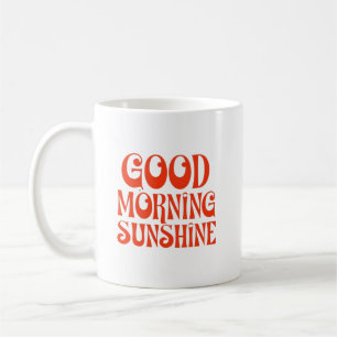 Guten Morgen Sonnenschein Retro Dekor Druck Kaffeetasse