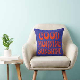 Guten Morgen Sonnenschein Retro Dekor Druck Kissen