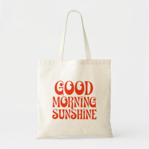 Guten Morgen Sonnenschein Retro Dekor Druck Tragetasche