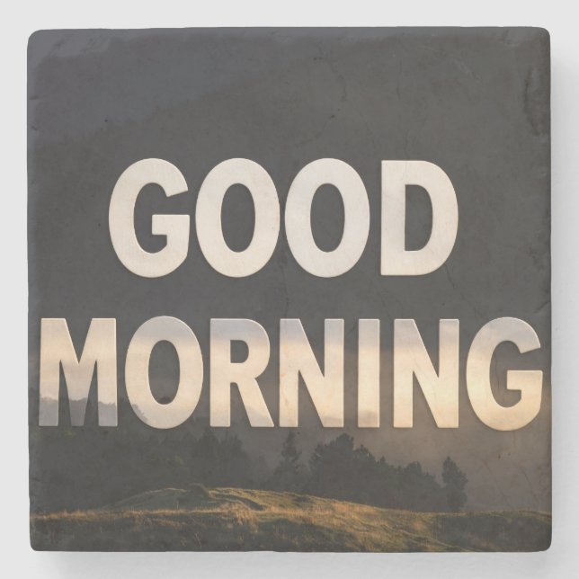 Guten Morgen Steinuntersetzer (Vorderseite)