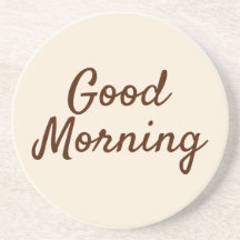 Guten Morgen Untersetzer - Minimalistische Beige K