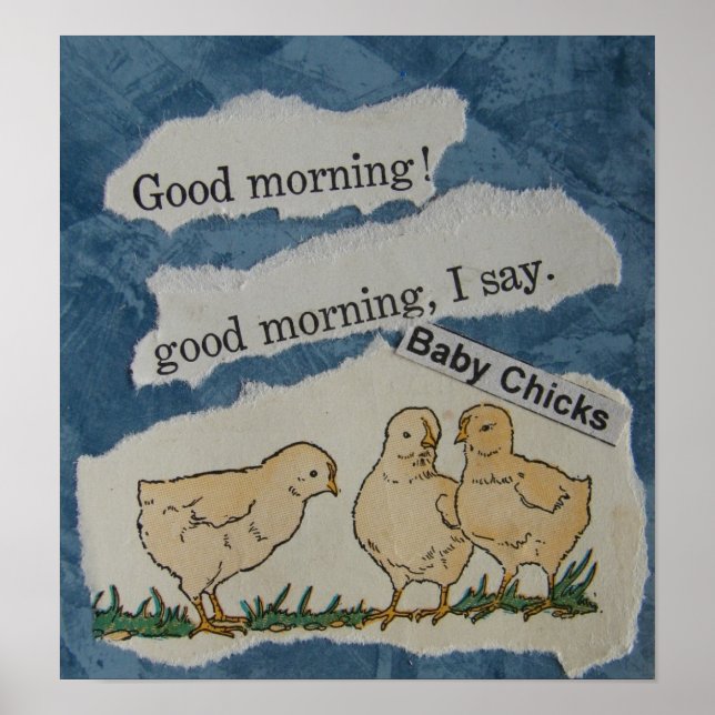 Guten Morgen! Vintage Chicks-Collage Poster (Vorne)