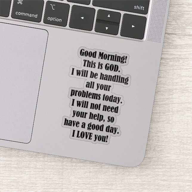 Guten Morgen von GOD Aufkleber (Detail)