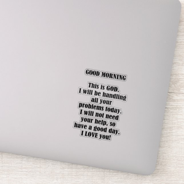 Guten Morgen von GOD Aufkleber (Detail)