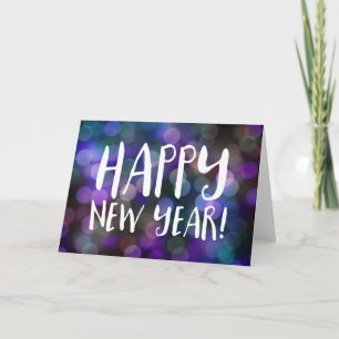 guten Rutsch ins Neue Jahr bokeh Feiertagskarte