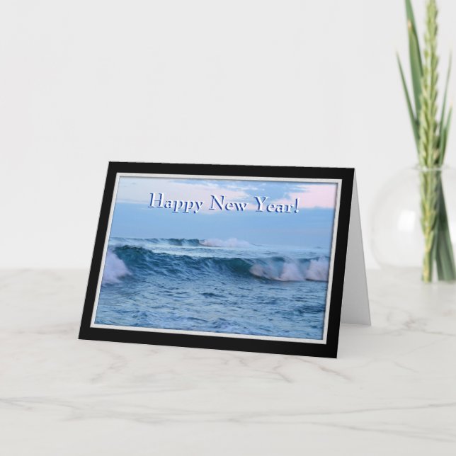 Guten Rutsch ins Neue Jahr Feiertagskarte (Vorderseite)