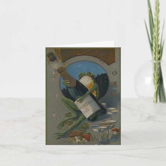 Guten Rutsch ins Neue Jahr Feiertagskarte (Vorderseite)