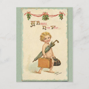 Guten Rutsch ins Neue Jahr Feiertagspostkarte