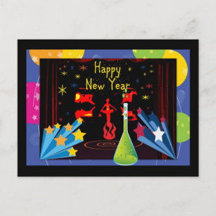 Guten Rutsch ins Neue Jahr Feiertagspostkarte