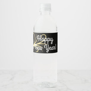 Guten Rutsch ins Neue Jahr, Retro Wasserflaschenetikett
