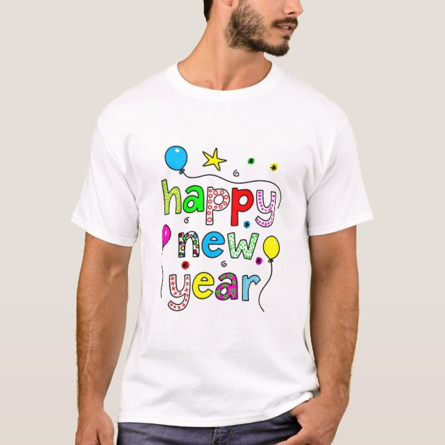 Guten Rutsch ins Neue Jahr T-Shirt (Vorderseite)