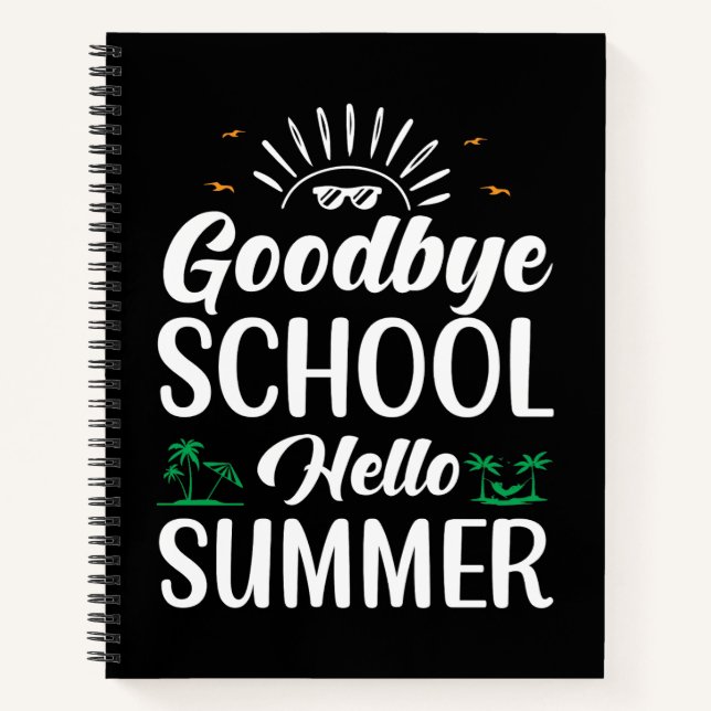 Guten Sommer, Sommerspass beginnt sie Notizbuch (Vorderseite)