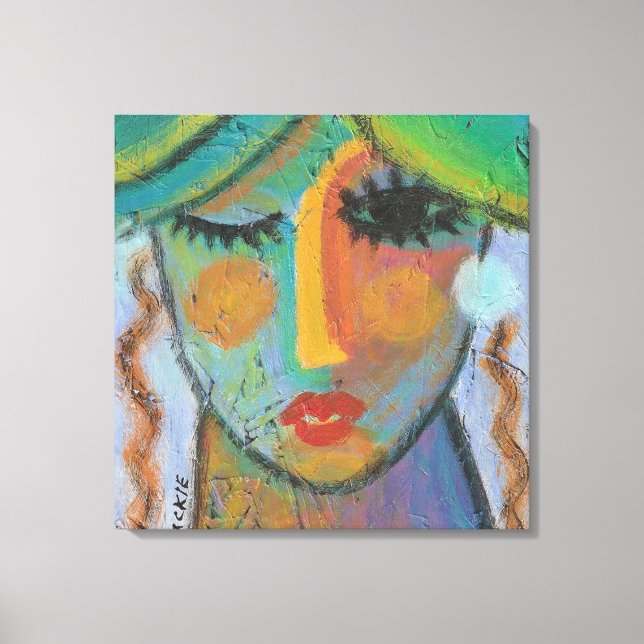 Guten Tag Abstrakte Acrylmalerei auf OSB Leinwanddruck (Vorderseite)