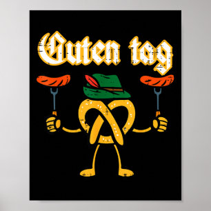 Guten Tag Brezel Deutsches Kostüm Kinder Männer Fr Poster