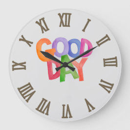 Guten Tag Große Wanduhr