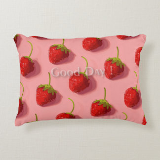 Guten Tag mit Erdbeeren Dekokissen