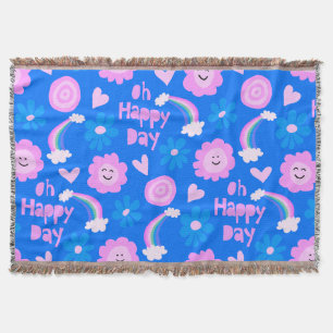 Guten Tag Regenbogen Blume rosa blau Decke