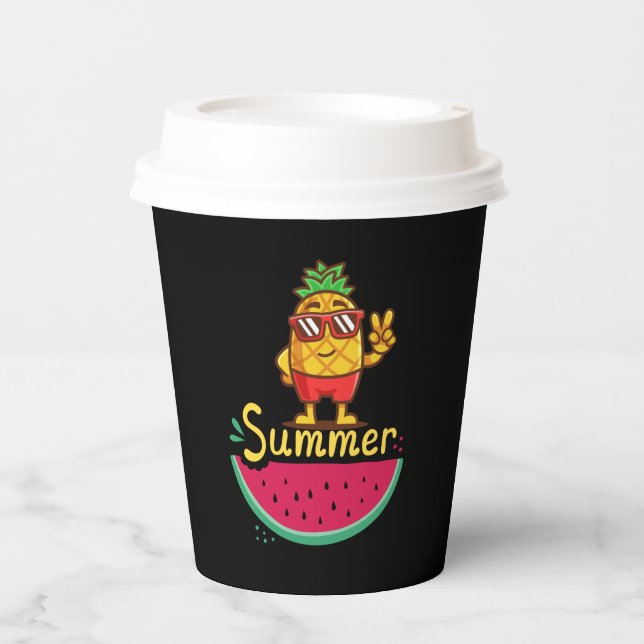 Guten Tag Sommerzeit Pappbecher (Vorderseite)