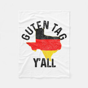 Guten Tag Y'all Lustiges Texas Deutschland Deutsch Fleecedecke