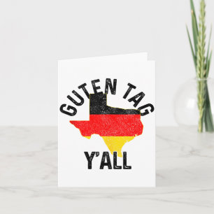 Guten Tag Y'all Lustiges Texas Deutschland Deutsch Karte