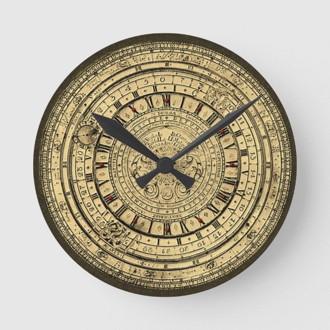 Gutenberg Astrological clock Runde Wanduhr (Vorderseite)