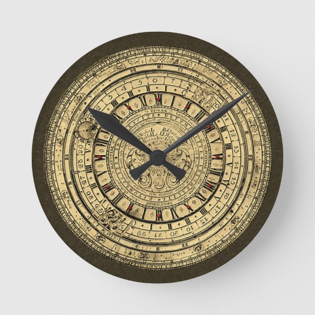 Gutenberg Astrological clock Runde Wanduhr (Vorderseite)