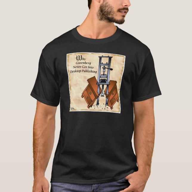 Gutenberg-Cartoon 3477 T-Shirt (Vorderseite)