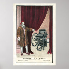 Gutenberg Letterpress Gießereiplakat Poster