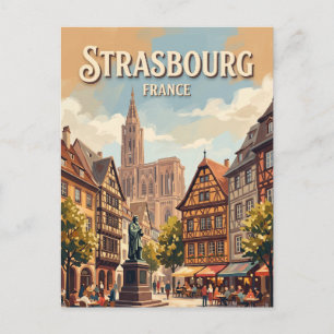 Gutenberg-Platz Straßburg Frankreich Postkarte