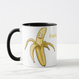 Gutenmorgen-Bananen-Tasse - schneiden Sie gelben Tasse