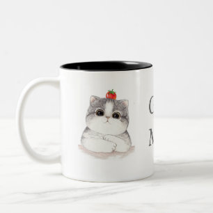 Gutenmorgen-Katzen-Tasse Zweifarbige Tasse