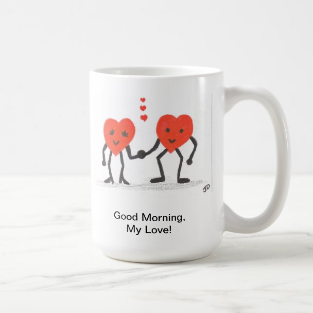 Gutenmorgen, meine Liebe-Kaffee-Tasse Tasse (Rechts)